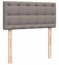 Ottoman-Bett mit Matratze & LEDs Taupe 100x200 cm Stoff