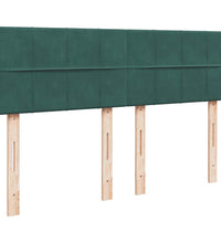 Ottoman-Bett mit Matratze & LEDs Dunkelgrün 140x200 cm Samt