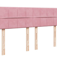 Ottoman-Bett mit Matratze & LEDs Rosa 140x200 cm Samt