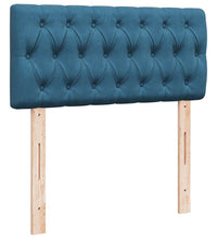 Ottomane Bett mit Matratze & LEDs Dunkelblau 80x200 cm Samt