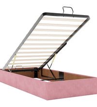 Ottomane Bett mit Matratze & LEDs Rosa 80x200 cm Samt