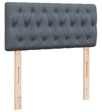 Ottoman-Bett mit Matratze & LEDs Dunkelgrau 100x200 cm Samt