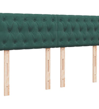 Ottoman-Bett mit Matratze & LEDs Dunkelgrün 140x200 cm Samt