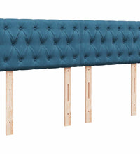 Ottoman-Bett mit Matratze & LEDs Dunkelblau 140x200 cm Samt