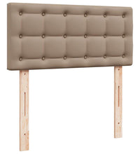 Ottoman-Bett mit Matratzen LEDs Cappuccino 160x200cm Kunstleder