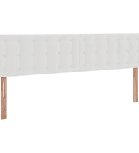 Ottoman-Bett mit Matratzen & LEDs Weiß 180x200 cm Kunstleder