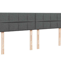 Ottoman-Bett mit Matratzen & LEDs Dunkelgrau 160x200 cm Stoff