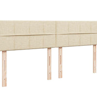 Ottoman-Bett mit Matratzen & LEDs Creme 160x200 cm Stoff