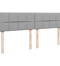 Ottoman-Bett mit Matratzen & LEDs Hellgrau 180x200 cm Stoff