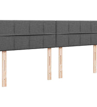 Ottoman-Bett mit Matratzen & LEDs Dunkelgrau 180x200 cm Stoff