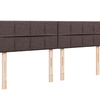 Ottoman-Bett mit Matratzen & LEDs Dunkelbraun 180x200 cm Stoff