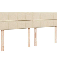 Ottoman-Bett mit Matratzen & LEDs Creme 180x200 cm Stoff