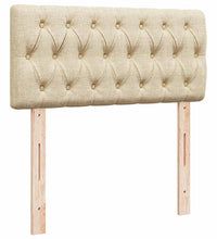 Ottoman-Bett mit Matratzen & LEDs Creme 160x200 cm Stoff