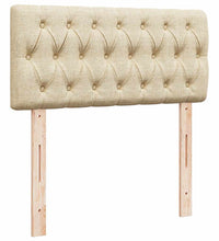 Ottoman-Bett mit Matratzen & LEDs Creme 200x200 cm Stoff