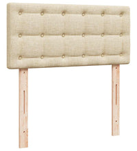 Ottoman-Bett mit Matratzen & LEDs Creme 160x200 cm Stoff