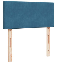 Ottoman-Bett mit Matratzen & LEDs Dunkelblau 160x200 cm Samt