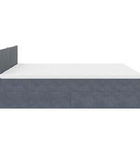 Ottoman-Bett mit Matratzen & LEDs Dunkelgrau 180x200 cm Samt
