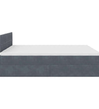 Ottoman-Bett mit Matratzen & LEDs Dunkelgrau 180x200 cm Samt