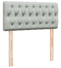 Ottoman-Bett mit Matratzen & LEDs Hellgrau 160x200 cm Samt