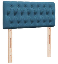 Ottoman-Bett mit Matratzen & LEDs Dunkelblau 160x200 cm Samt