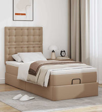 Ottoman-Bett mit Matratze Cappuccino-Braun 80x200 cm Kunstleder