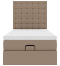 Ottoman-Bett mit Matratze Cappuccino-Braun 80x200 cm Kunstleder