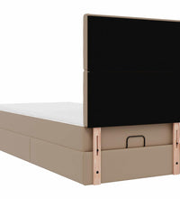 Ottoman-Bett mit Matratze Cappuccino-Braun 80x200 cm Kunstleder