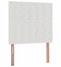 Ottoman-Bett mit Matratze Weiß 90x200 cm Kunstleder