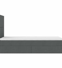 Ottoman-Bett mit Matratze Dunkelgrau 80x200 cm Stoff
