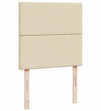 Ottoman-Bett mit Matratze Creme 80x200 cm Stoff