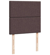 Ottoman-Bett mit Matratze Dunkelbraun 90x190 cm Stoff