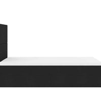 Ottoman-Bett mit Matratze Schwarz 120x200 cm Stoff