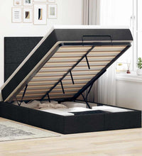 Ottoman-Bett mit Matratze Schwarz 120x200 cm Stoff