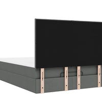 Ottoman-Bett mit Matratze Dunkelgrau 140x200 cm Stoff