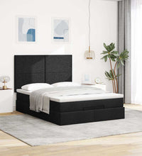 Ottoman-Bett mit Matratze Schwarz 140x200 cm Stoff