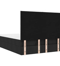 Ottoman-Bett mit Matratze Schwarz 140x200 cm Stoff