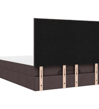 Ottoman-Bett mit Matratze Dunkelbraun 140x200 cm Stoff