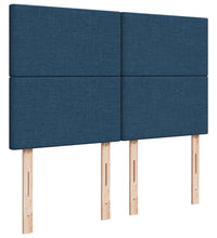 Ottoman-Bett mit Matratze Blau 140x200 cm Stoff