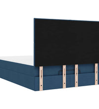 Ottoman-Bett mit Matratze Blau 140x200 cm Stoff