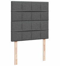 Ottoman-Bett mit Matratze Dunkelgrau 80x200 cm Stoff