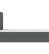 Ottoman-Bett mit Matratze Dunkelgrau 80x200 cm Stoff