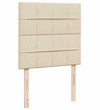 Ottoman-Bett mit Matratze Creme 90x190 cm Stoff