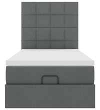 Ottoman-Bett mit Matratze Dunkelgrau 100x200 cm Stoff