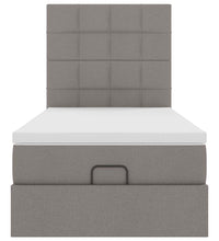 Ottoman-Bett mit Matratze Taupe 100x200 cm Stoff