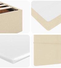 Ottoman-Bett mit Matratze Creme 100x200 cm Stoff