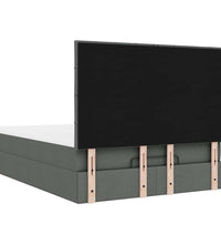 Ottoman-Bett mit Matratze Dunkelgrau 140x200 cm Stoff