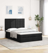Ottoman-Bett mit Matratze Schwarz 140x200 cm Stoff