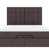 Ottoman-Bett mit Matratze Dunkelbraun 140x200 cm Stoff