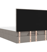 Ottoman-Bett mit Matratze Taupe 140x200 cm Stoff