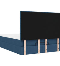 Ottoman-Bett mit Matratze Blau 140x200 cm Stoff